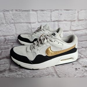 Nike Air Max SE Trainer White Black Gold DV-6842-001 Lace Up Sneakers Size 9.5